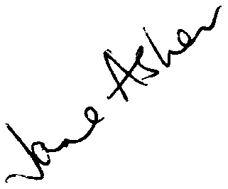 Jane Asher autograph facsimile