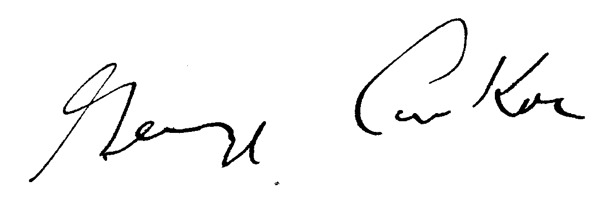 George Cukar autograph facsimile