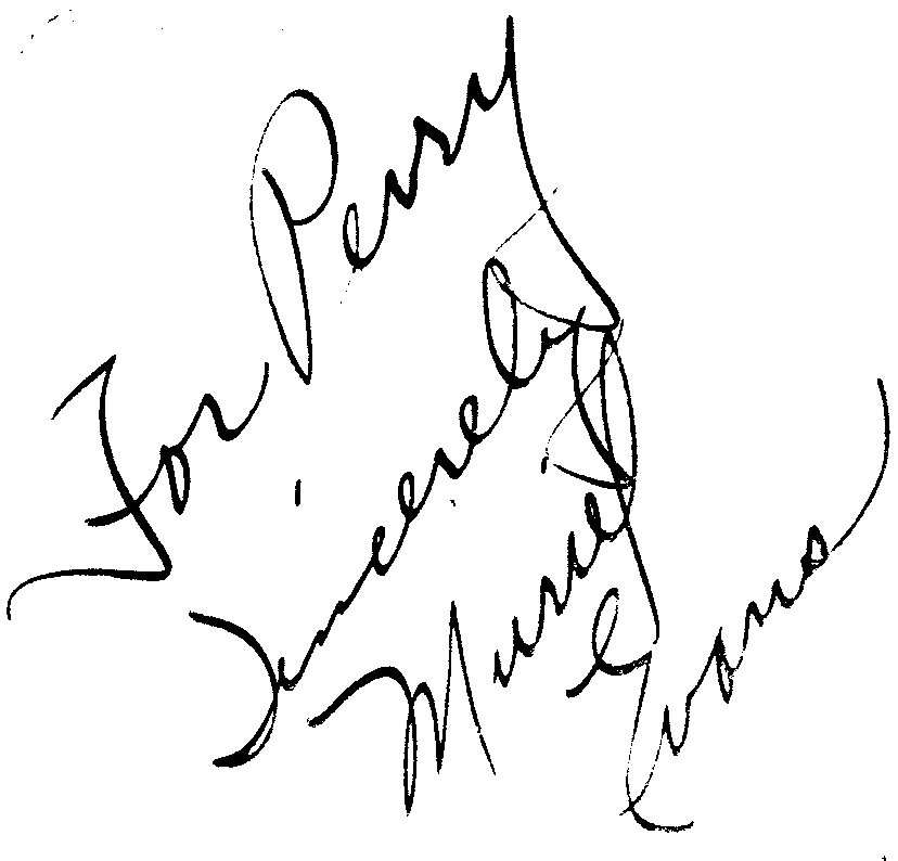 Muriel Evans autograph facsimile