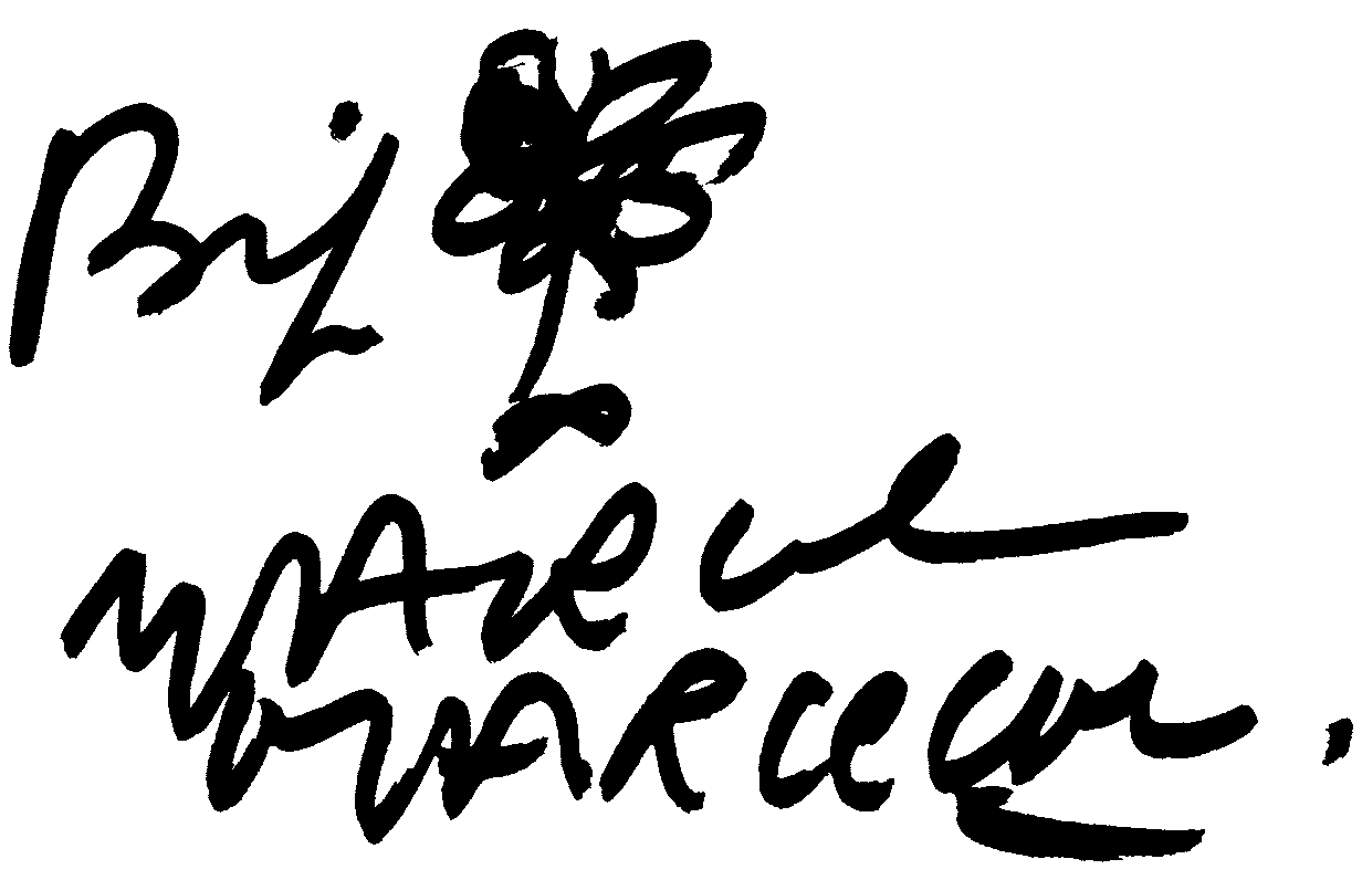 Marcel Marceau autograph facsimile