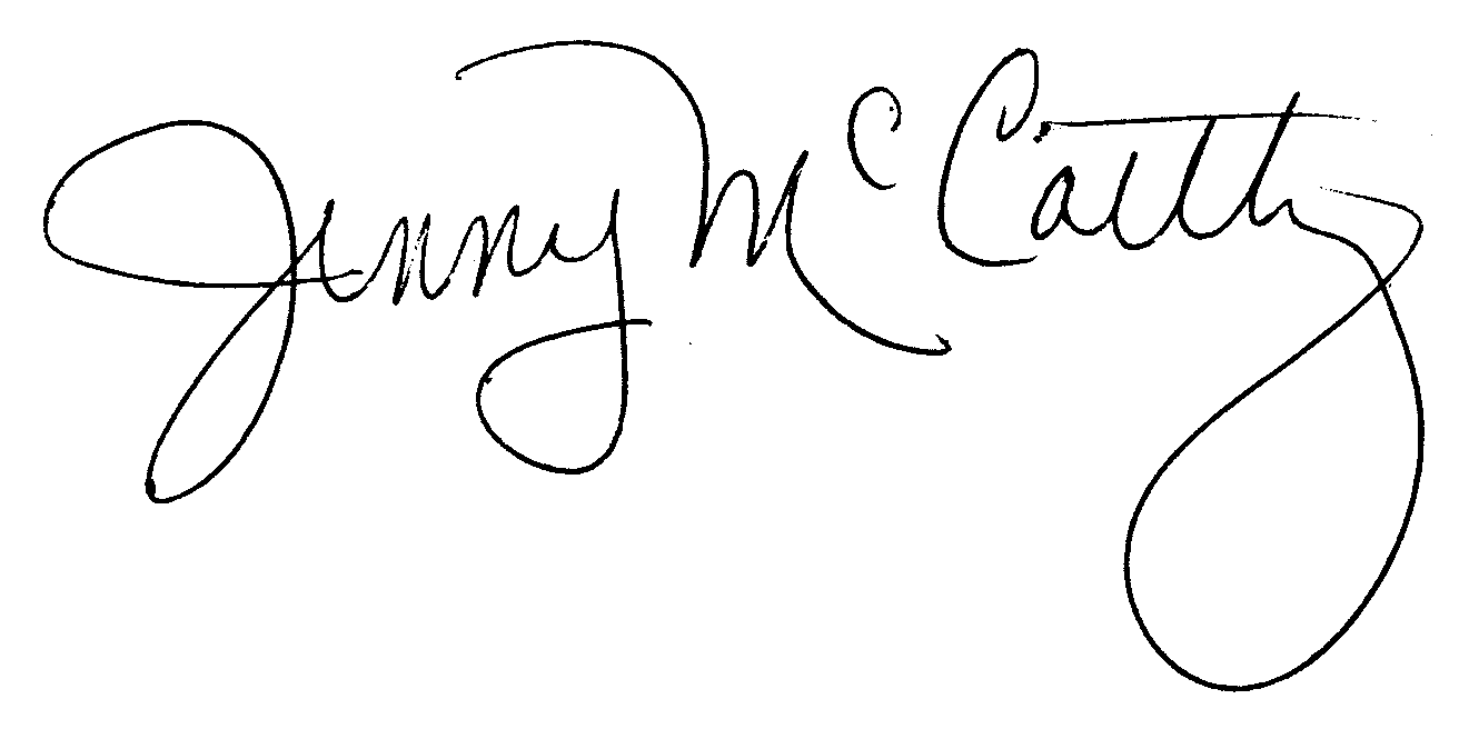 Jenny McCarthy autograph facsimile