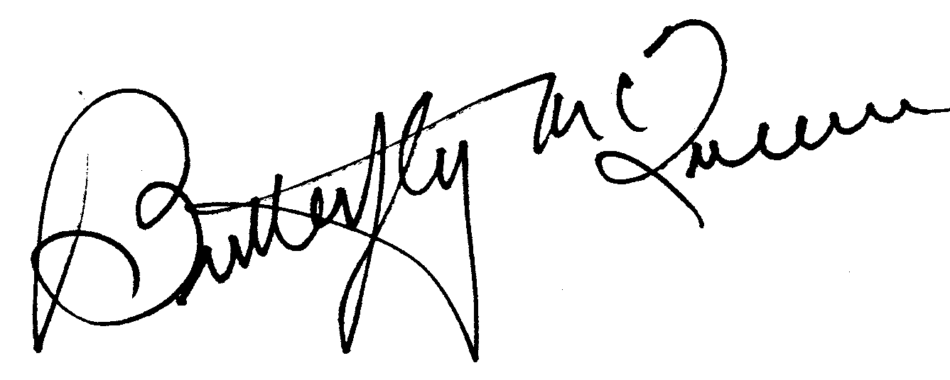 Butterfly McQueen autograph facsimile