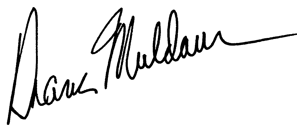 Diana Muldair autograph facsimile