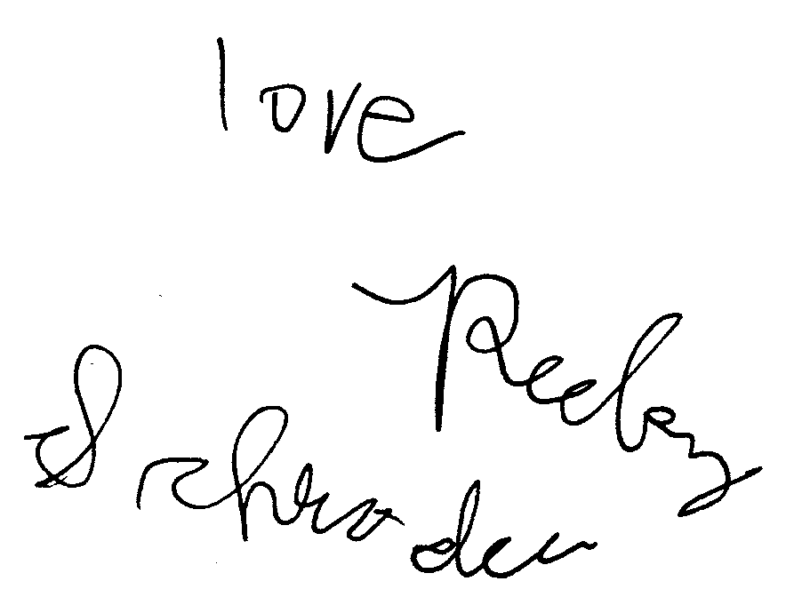 Rickey Schroeder autograph facsimile
