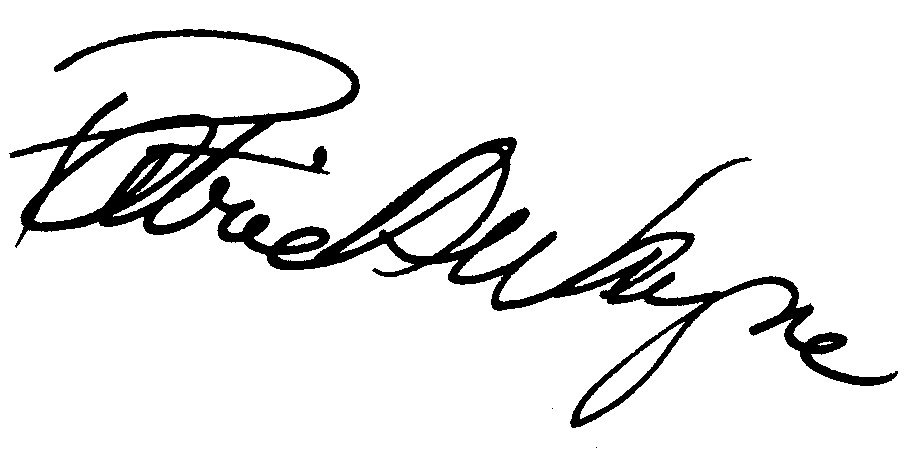 Patrick Wayne autograph facsimile