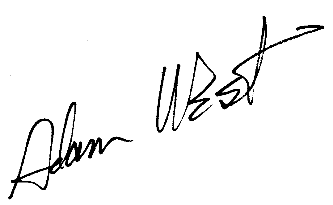 Adam West autograph facsimile