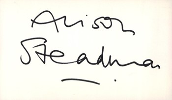 Alison Steadman autograph