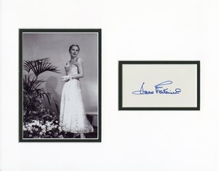 Joan Fontaine autograph