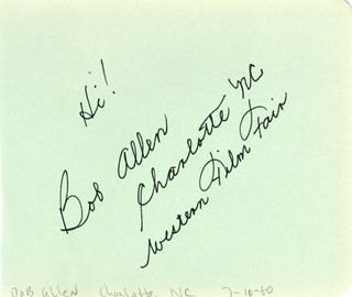 Bob Allen autograph