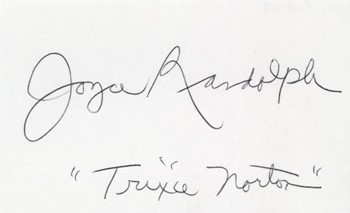 Joyce Randolph autograph