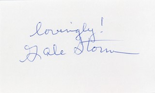 Gale Storm autograph