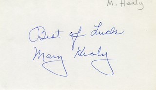 Mary Healy autograph