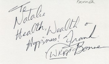 Frank Bonner autograph