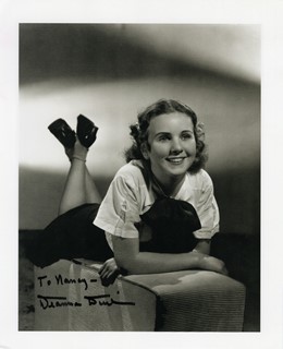 Deanna Durbin autograph