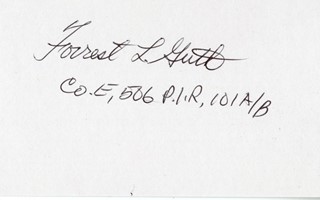 Forrest L. Guth autograph