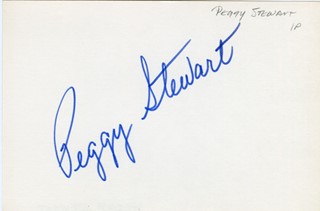 Peggy Stewart autograph