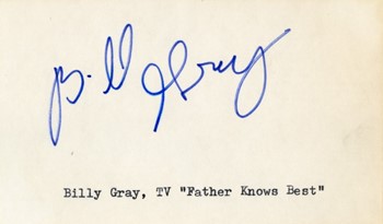 Billy Gray autograph