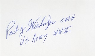 Paul Wiedorfer autograph