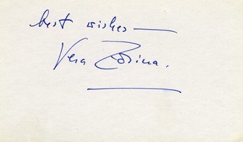 Vera Zorina autograph