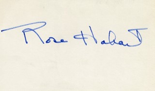 Rose Hobart autograph