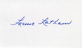 Louise Latham autograph