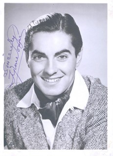 Tyrone Power autograph