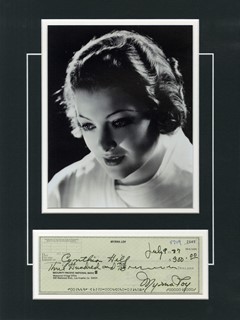 Myrna Loy autograph