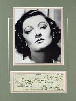 Myrna Loy autograph