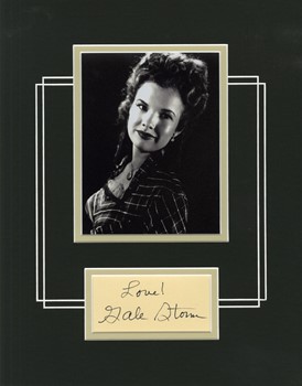 Gale Storm autograph