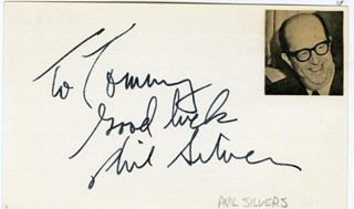 Phil Silvers autograph