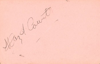 Hazel Court autograph