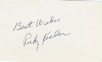 Ruby Keeler autograph