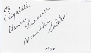 August Clarence Swenson autograph