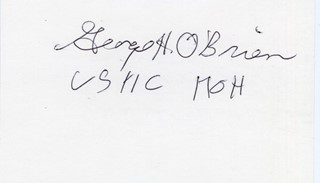 George H. O'Brien autograph