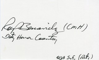 Roy Benavidez autograph