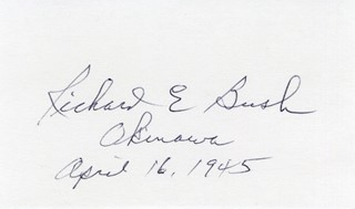 Richard E. Bush autograph