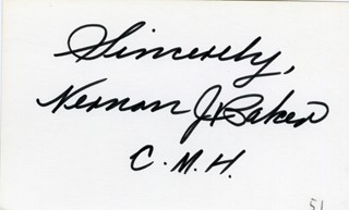 Vernon Baker autograph