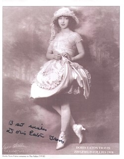 Doris Eaton Travis autograph