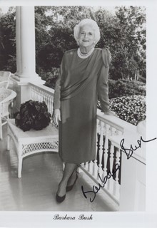 Barbara Bush autograph