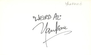 Weird Al Yankovic autograph