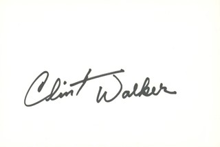 Clint Walker autograph