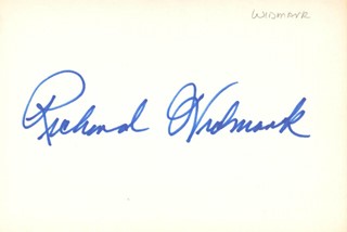 Richard Widmark autograph