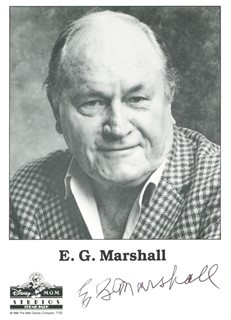 E.G. Marshall autograph