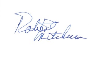 Robert Mitchum autograph