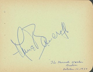 Anne Bancroft autograph