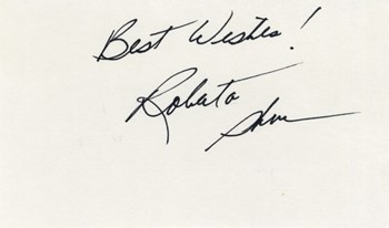 Roberta Shore autograph