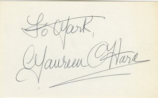 Maureen O'Hara autograph