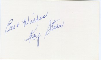 Kay Starr autograph