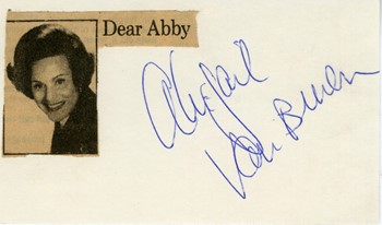 Abigail Van Buren autograph