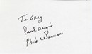 Paul Arizin autograph